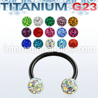 utcbefr4 horseshoes anodized titanium g23 implant grade nose