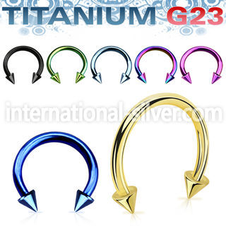 utcben25 horseshoes anodized titanium g23 implant grade eyebrow