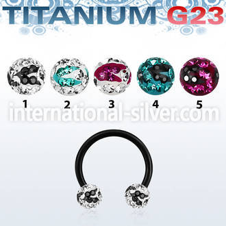 utcbfr5c horseshoes anodized titanium g23 implant grade ear lobe