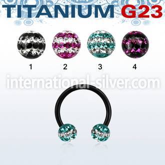 utcbfr5d horseshoes anodized titanium g23 implant grade belly button