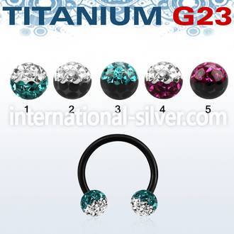 utcbfr5e horseshoes anodized titanium g23 implant grade belly button