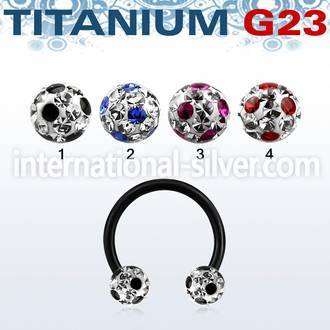 utcbfr6a horseshoes anodized titanium g23 implant grade belly button