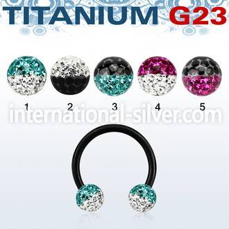 utcbfr6e horseshoes anodized titanium g23 implant grade belly button