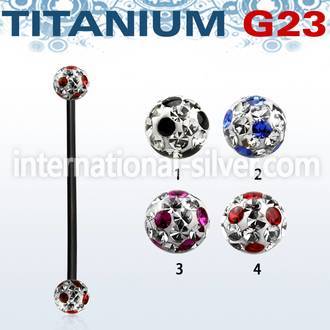 utinfr5a straight barbells anodized titanium g23 implant grade 