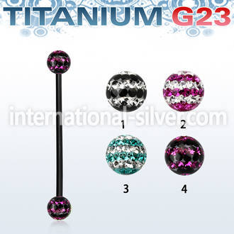 utinfr5d straight barbells anodized titanium g23 implant grade 