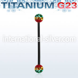 utinfr5r straight barbells anodized titanium g23 implant grade 