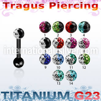 utrgt7e straight barbells anodized titanium g23 implant grade tragus