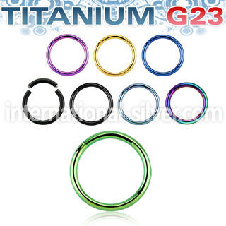 utsg16 seamless segment rings anodized titanium g23 implant grade eyebrow