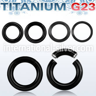 utsg seamless segment rings anodized titanium g23 implant grade ear lobe