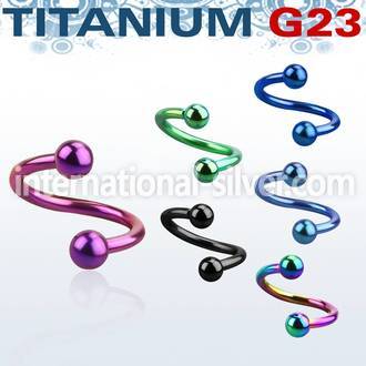 utspeb spirals twisters anodized titanium g23 implant grade eyebrow