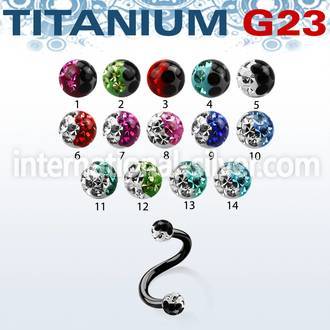 utspfr3e spirals twisters anodized titanium g23 implant grade eyebrow