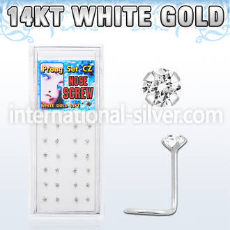 wgszc l shape nose studs gold nose