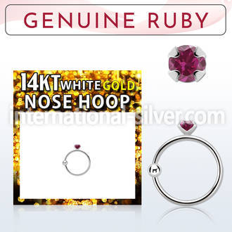 whge5 nose hoop gold ear lobe