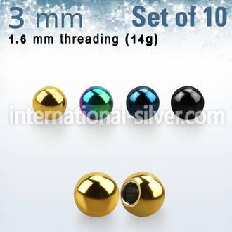xbt3g loose body jewelry parts anodized surgical steel 316l belly button