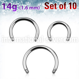 xcb14g loose body jewelry parts surgical steel 316l belly button
