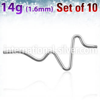 xine14g loose body jewelry parts surgical steel 316l 