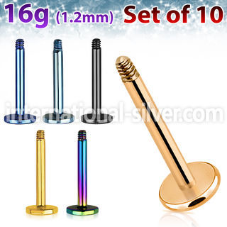 xtlb16g loose body jewelry parts anodized surgical steel 316l belly button