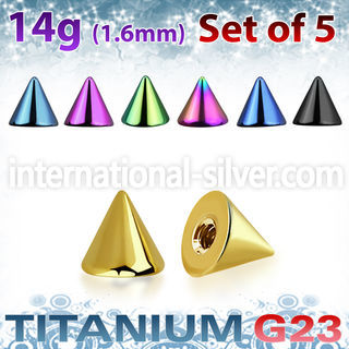 xucnt5g loose body jewelry parts anodized titanium g23 implant grade belly button
