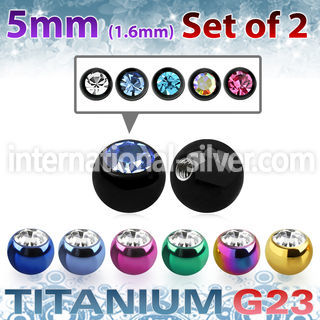 xujbt5g loose body jewelry parts anodized titanium g23 implant grade 