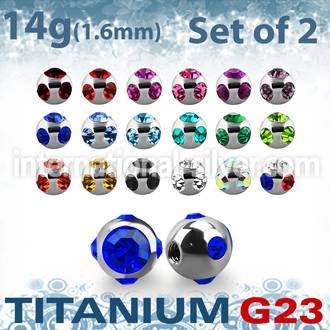 xumjb5 loose body jewelry parts titanium g23 implant grade belly button