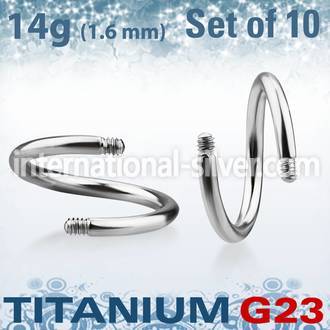 xusp14g loose body jewelry parts titanium g23 implant grade 
