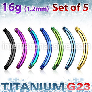 xutbn16 loose body jewelry parts anodized titanium g23 implant grade belly button