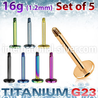 xutlb16 loose body jewelry parts anodized titanium g23 implant grade belly button