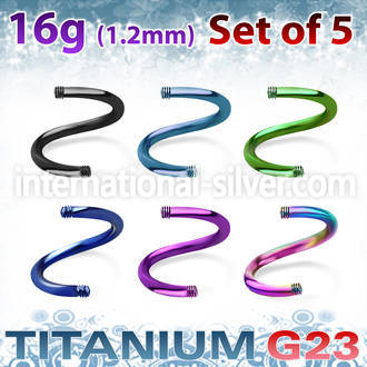 xutsp16g loose body jewelry parts anodized titanium g23 implant grade 