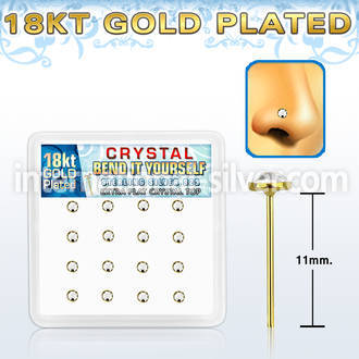 yfbrg16c bend it to fit nose studs silver 925 belly button