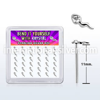 yxsmc36 925 silver bend it yourself nose studs nose piercing