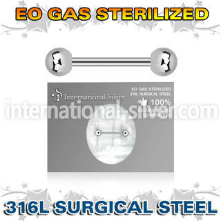 zbbnpg straight barbells surgical steel 316l nipple