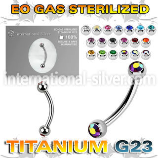 zubne2c eo gas sterilized piercing titanium g23 eyebrow banana 3mm balls