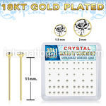18bxymc8 18k gold silver bend it to fit nose studs 22g 52