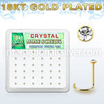 18nwbxc box w gold plated silver nose screws w 1.5mm crystals