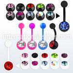 abn1cg belly rings acrylic body jewelry belly button