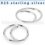agsea20 sterling silver seamless nose ring hoop moon