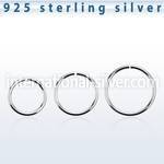 agsel18 seamless segment rings silver 925 nose
