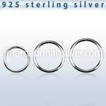 agsel20 seamless segment rings silver 925 nose