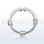 agsep12h fake illusion body jewelry silver 925 septum