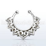 agsepd11 fake illusion body jewelry silver 925 septum