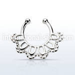 agsepd3 fake illusion body jewelry silver 925 septum