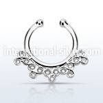agsepd5 fake illusion body jewelry silver 925 septum