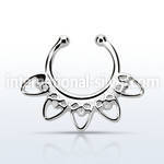 agsepd6 fake illusion body jewelry silver 925 septum