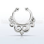 agsepd7 fake illusion body jewelry silver 925 septum