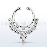 agsepd9 fake illusion body jewelry silver 925 septum