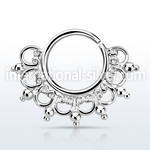 agsepv12 seamless segment rings silver 925 septum