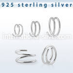 agspr20 925 silver spiral nose ring, 20g (0.8mm)