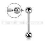 bb12 straight barbells surgical steel 316l tongue