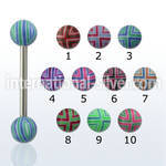 bbacb straight barbells surgical steel 316l with acrylic parts tongue