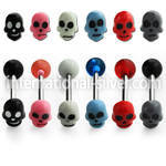 bbask1 straight barbells surgical steel 316l with acrylic parts tongue